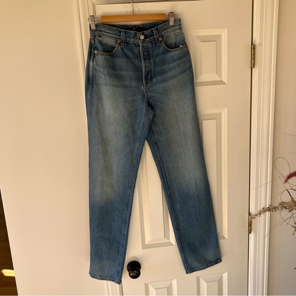 NWT Alex Mill Carla High Rise Straight Jeans (Vintage Light Wash) - Picture 4 of 14